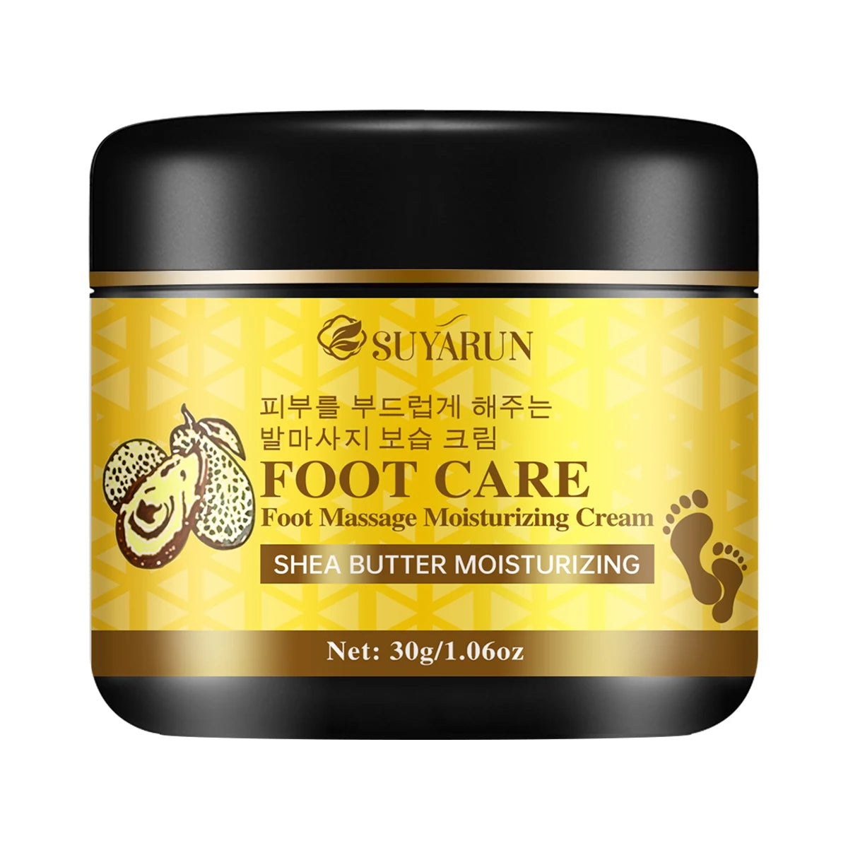 SUYARUN Oat & Witch Hazel Foot Cream - Moisturizing, Soothing, Cracked Heel Repair, Intensive Hydration for Dry Feet. Oasis Select 30g