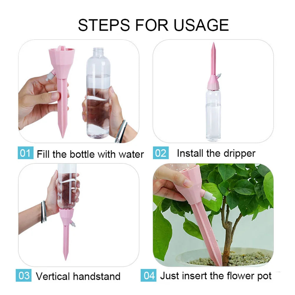 3/6/9Pcs Adjustable Drip Irrigation System Indoor Outdoor Potted Plants Automatic Self-flowing Watering Spikes Gardening Tools Oasis Select