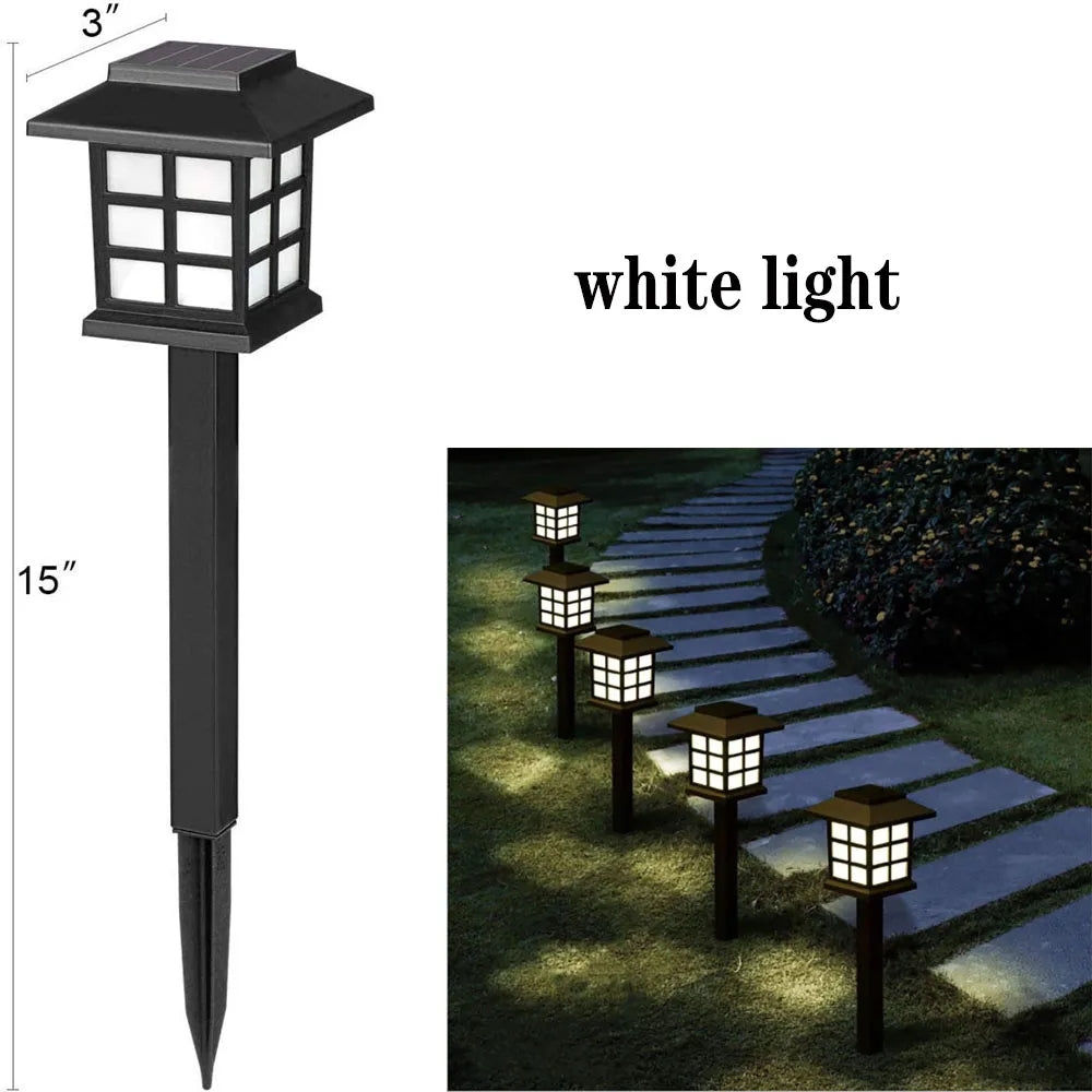 LED Mini Solar Lawn Light Waterproof Chinese Style Landscape Light Household Outdoor Garden Courtyard Decoration floor Light Oasis Select White light 1PC