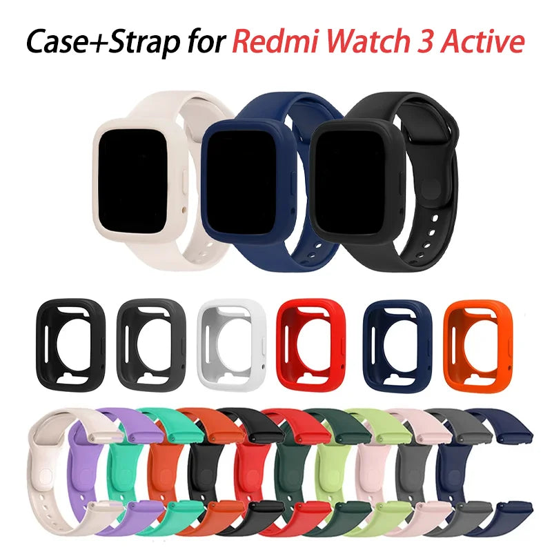Silicone Strap & Case for Redmi Watch 3 Active / Lite – 22mm Smartwatch Band & Case Oasis Select