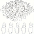 50pcs Nano Silent Curtain Pulley AccessoriesCurtain Track Hooks Curtains for Living Room Blinds for Bedroom Classic Clip Style Oasis Select 50pcs
