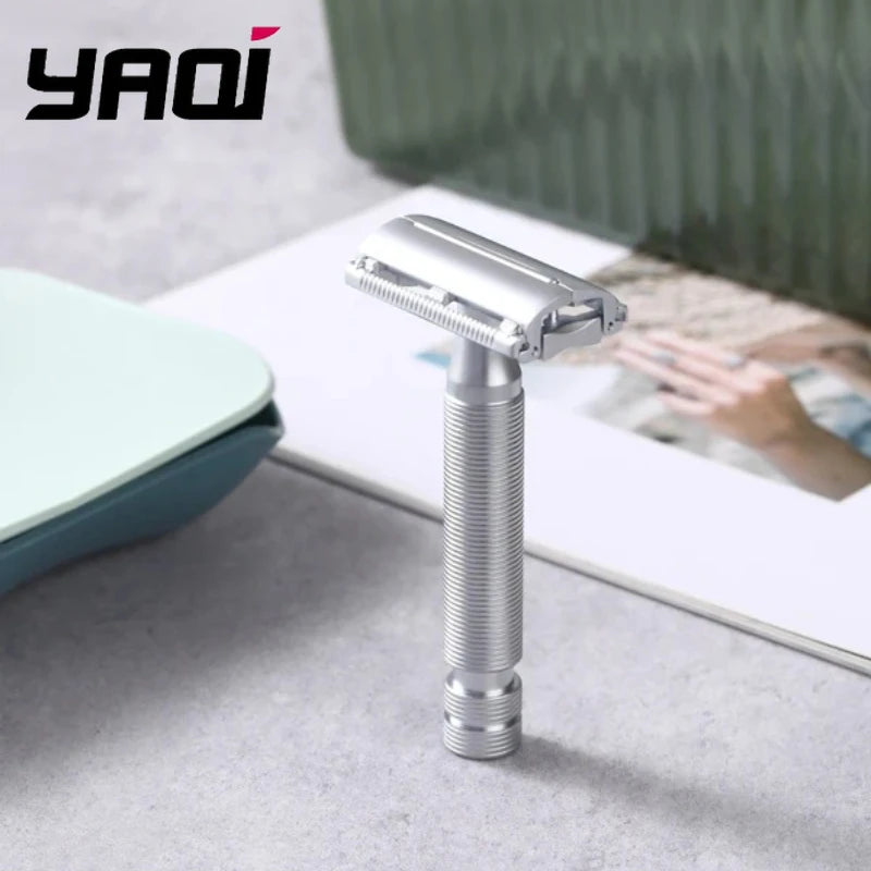 Yaqi Monarch Double Edge Safety Razor – Matte Chrome 0.90mm