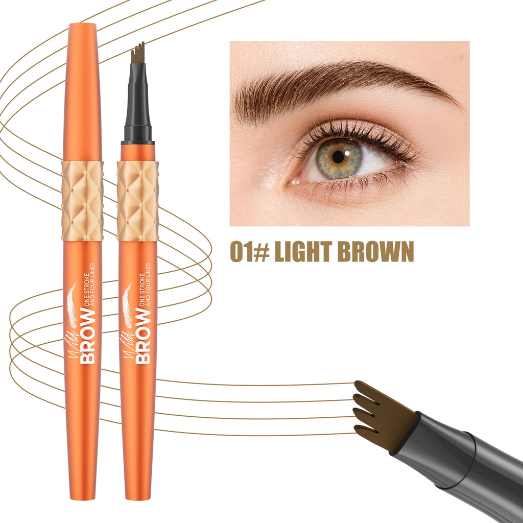 Hello Kiss 4-Fork Tip Microblading Eyebrow Pen – Waterproof