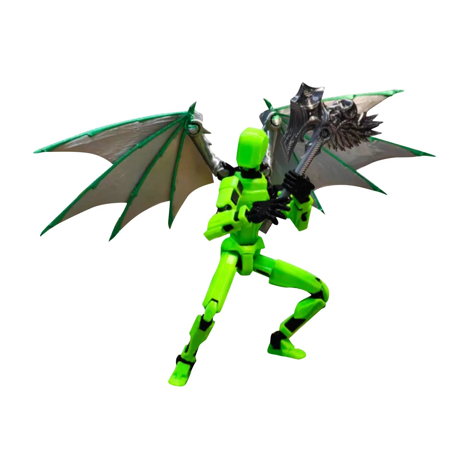 13-Joint Robot Action Figure with 6 Weapons | Desk Collectible Robot Action Figure Oasis Select Green One Size