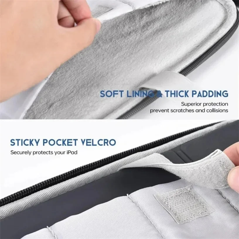 High-Capacity Waterproof Tablet Data Cable Bag Tablet Sleeve Bag For iPad Pro 12 9 11 13 inch Pouch iPad 10th 9th 8th 7th Oasis Select
