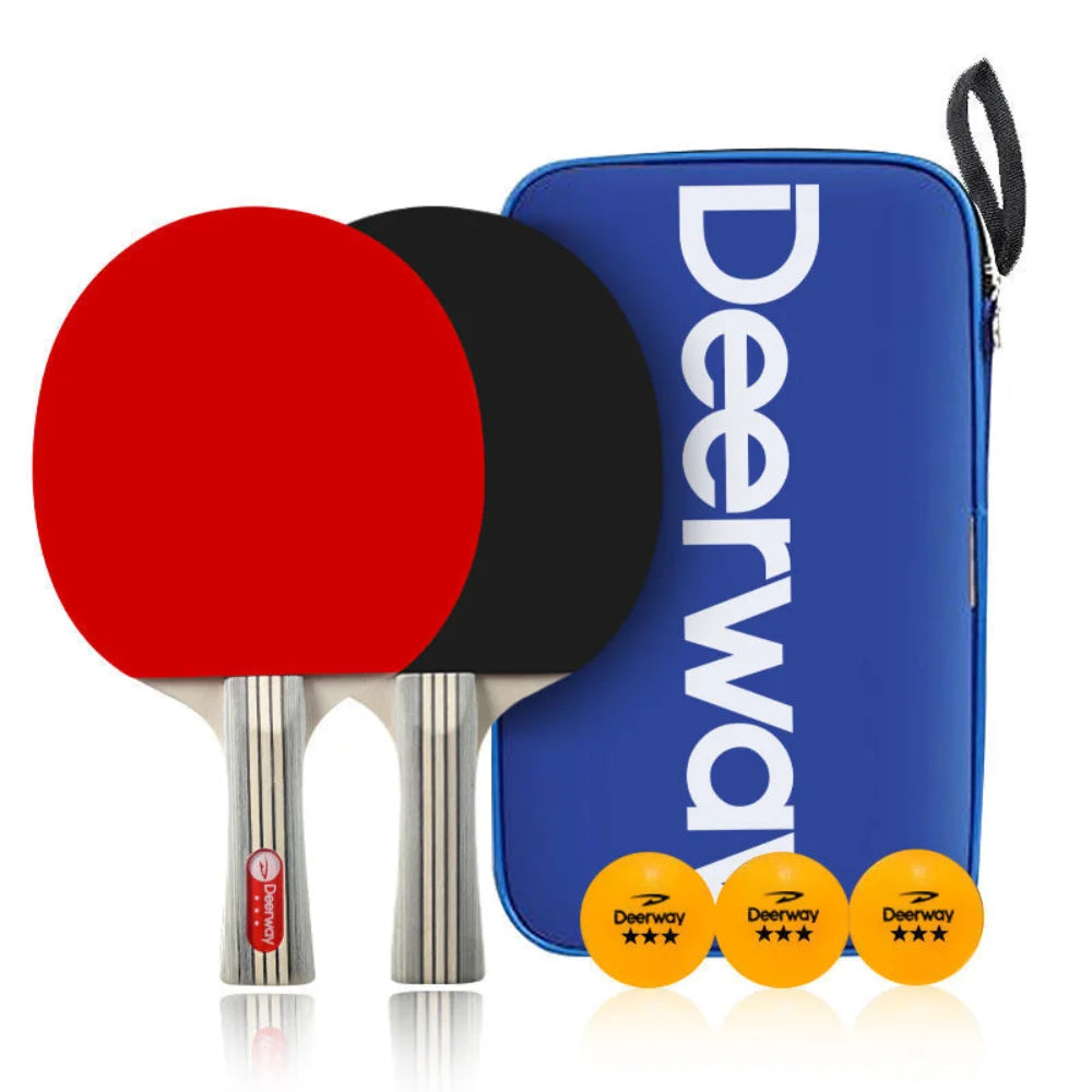 2pcs table tennis racket double-sided reverse adhesive pure wood bottom horizontal racket - table tennis racket Oasis Select