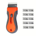 1 Set Glue removal blade With 10 Blades, Telescopic Adjustment Knife, Cleaning Scraper Tool For Removing Labels,Stickers,Paint Oasis Select 1 Set