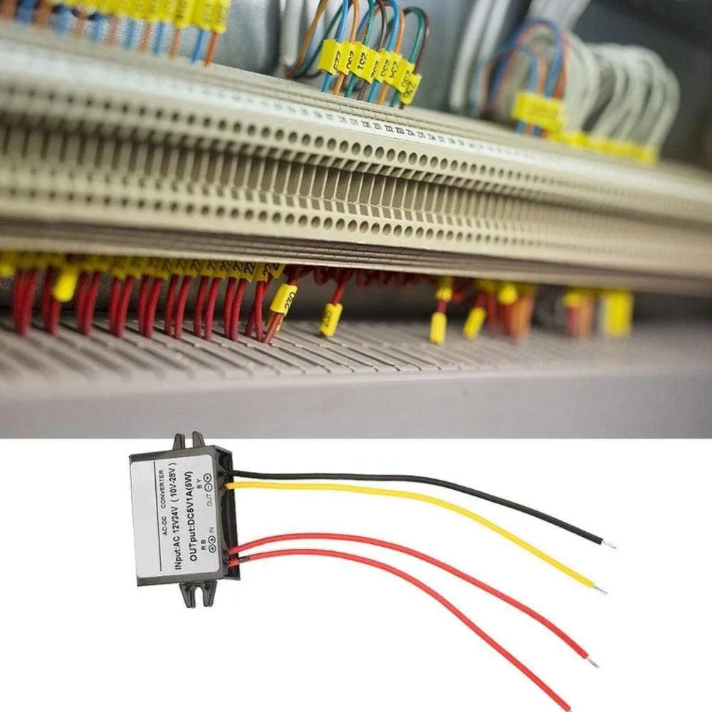 AC 12V 24V To DC 5V 1A Buck Converter Power Supply Converter AC To DC Power Supply Module IP67 For Car Screen Monitor Camera Fan Oasis Select
