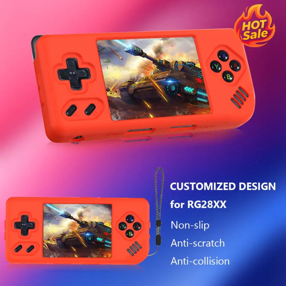 Silicone Protective Case Anti-Scratch Protective Cover Protective Sleeve Skin for ANBERNIC RG28XX 2.83inch Handheld Game Console Oasis Select