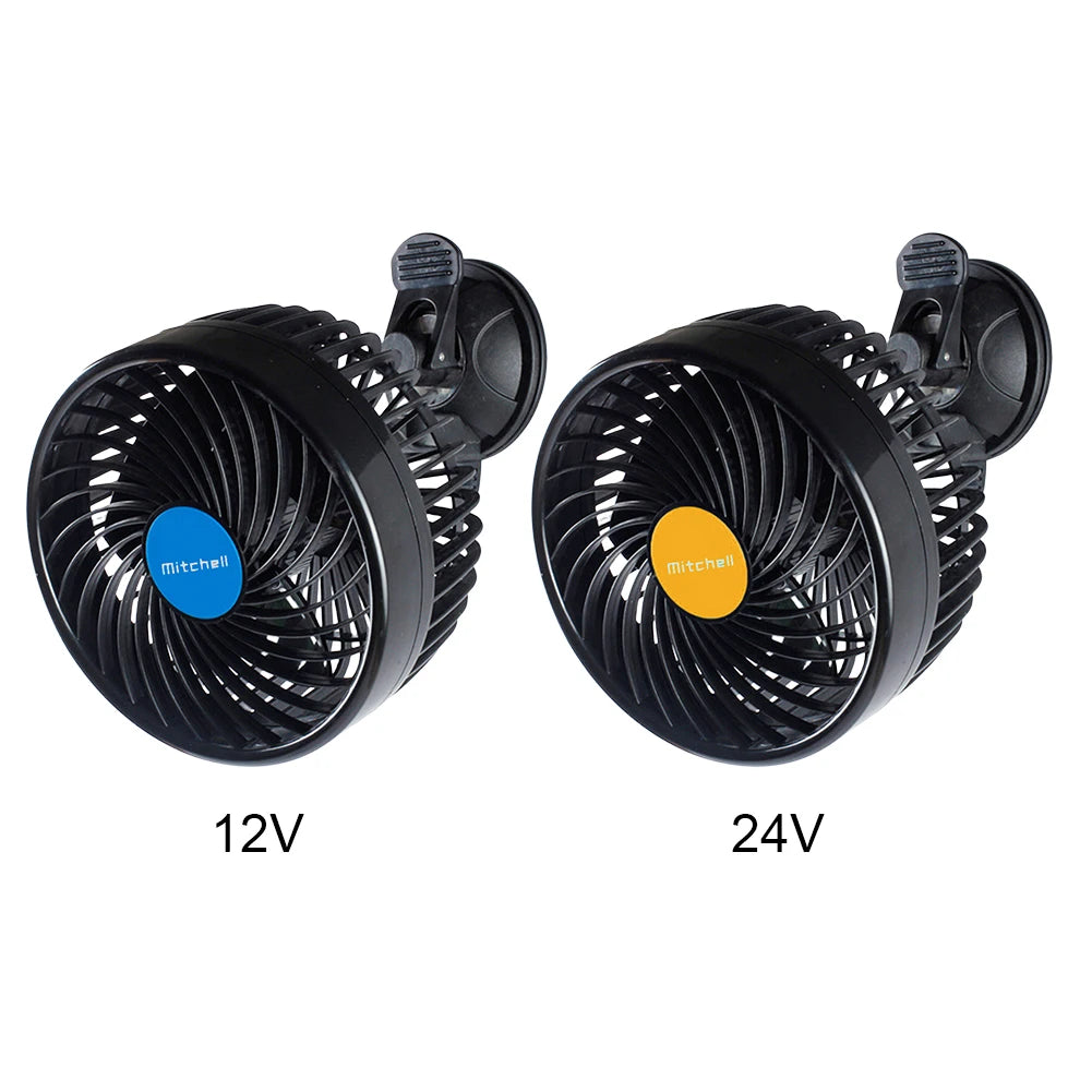 12/24V Car Cooling Fan Single Head Electric Car Cooler Sucker Air Circulator Fan Electric Car Circulator for Auto Truck Off-Road Oasis Select