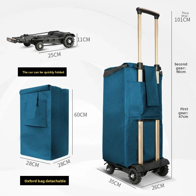 Multi-functional Portable shopping cart folding trolley household trolley luggage cart trolley Oasis Select