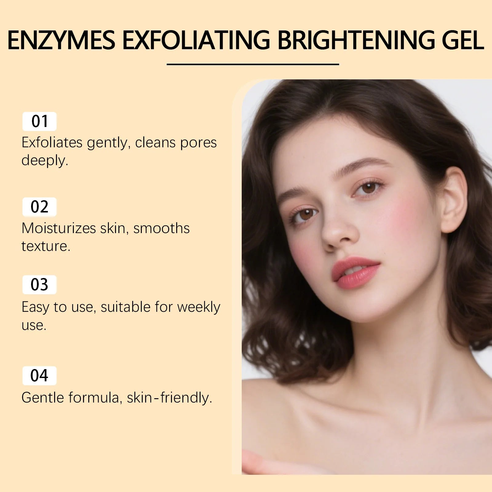 VIARELINE Face Clean Gel Exfoliate Remove Dead Skin Shrink Pores Brighten Control Oil Wh-iten Massage Refresh Facial Nourish Gel Oasis Select