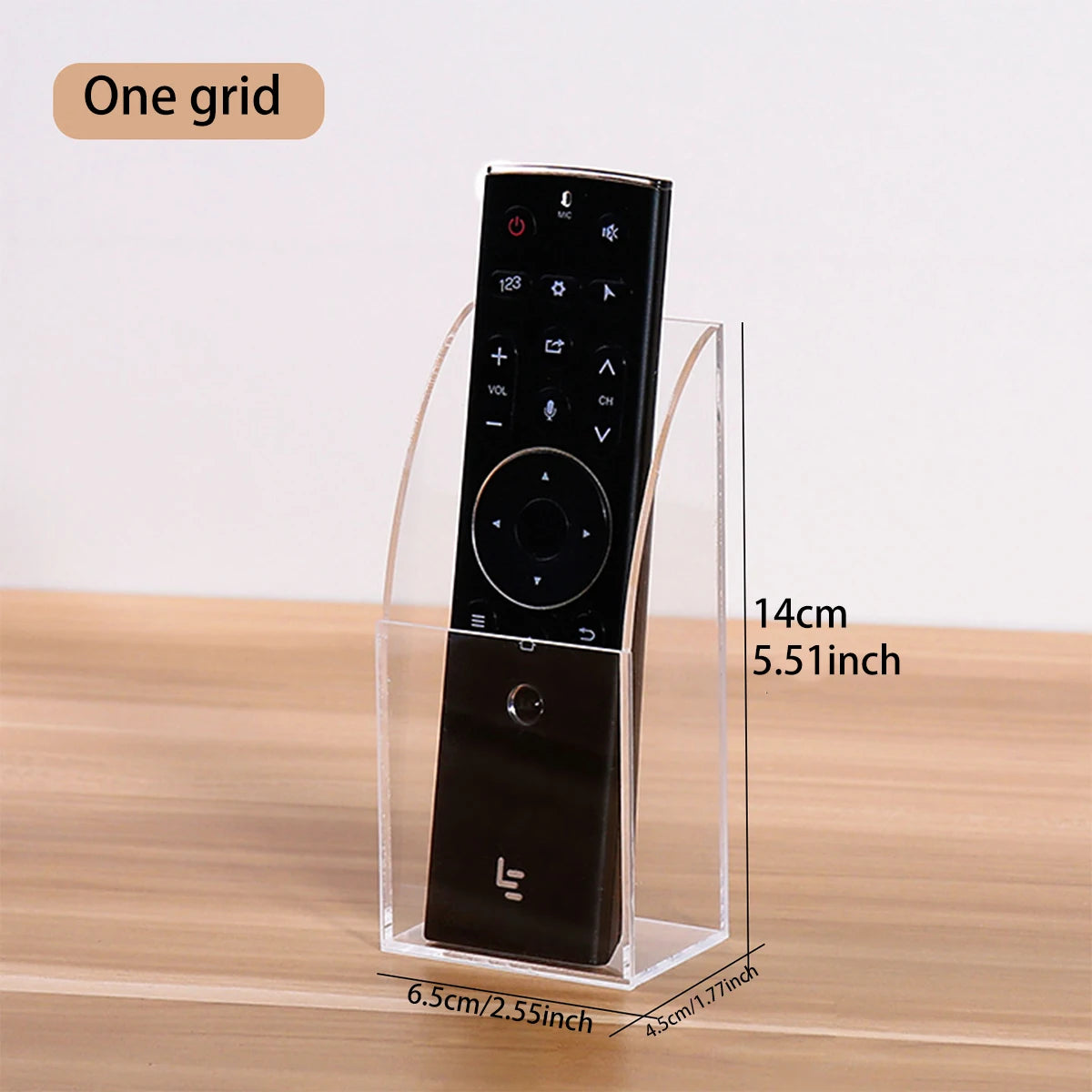1pc acrylic multi grid remote control storage box wall mounted TV air conditioning remote control desktop organizer Oasis Select One grid