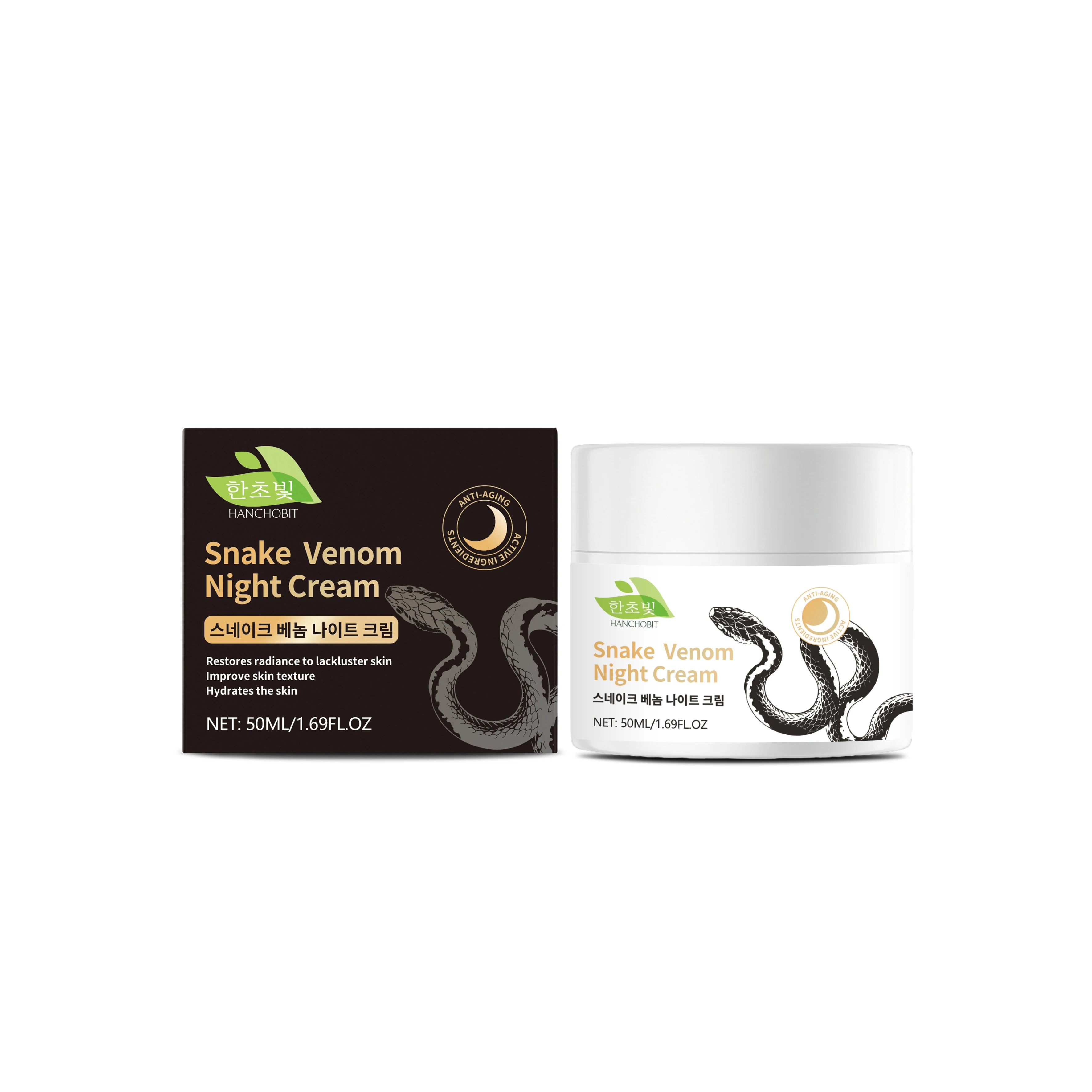 Hanchobit Snake Venom Night Cream – 50ml Deep Nourishment Night Face Cream Oasis Select 50ml