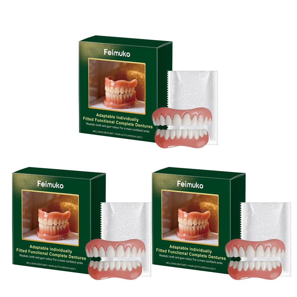 Moldable Denture Silicone Kit – Temporary False Teeth Set Temporary Denture Kit Oasis Select 3pcs