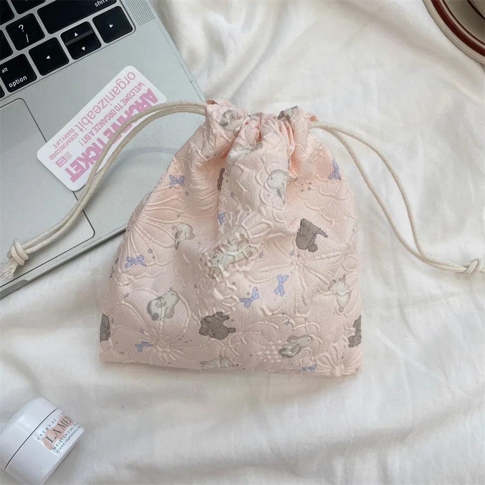 Cute Drawstring Pouch – Coin, Jewelry & Cosmetic Storage Bag