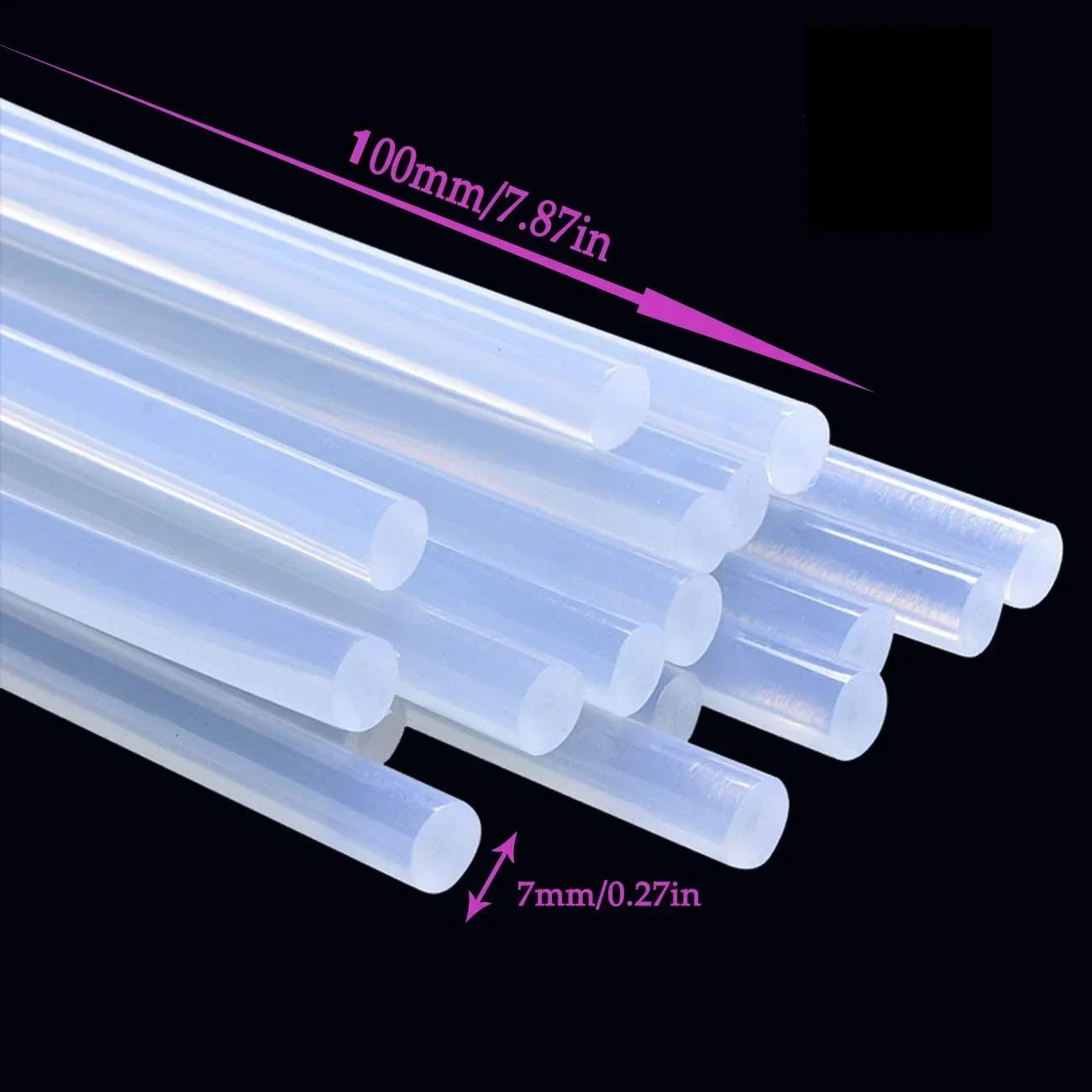 10Pcs 7x100mm 7x150mm Car Dent Repair Glue Sticks Car Body Paintless Dent Repair Black Hot Melt Strip Repairing Glue Stick Tools Oasis Select