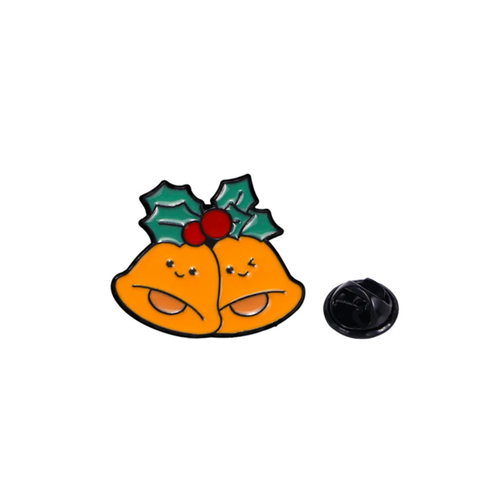 Cute Cartoon Christmas Day Enamel Brooch Creative Santa Claus Snowman Tree Lapel Pin Badge Backpack Clothing Hat Accessories Oasis Select Style 8