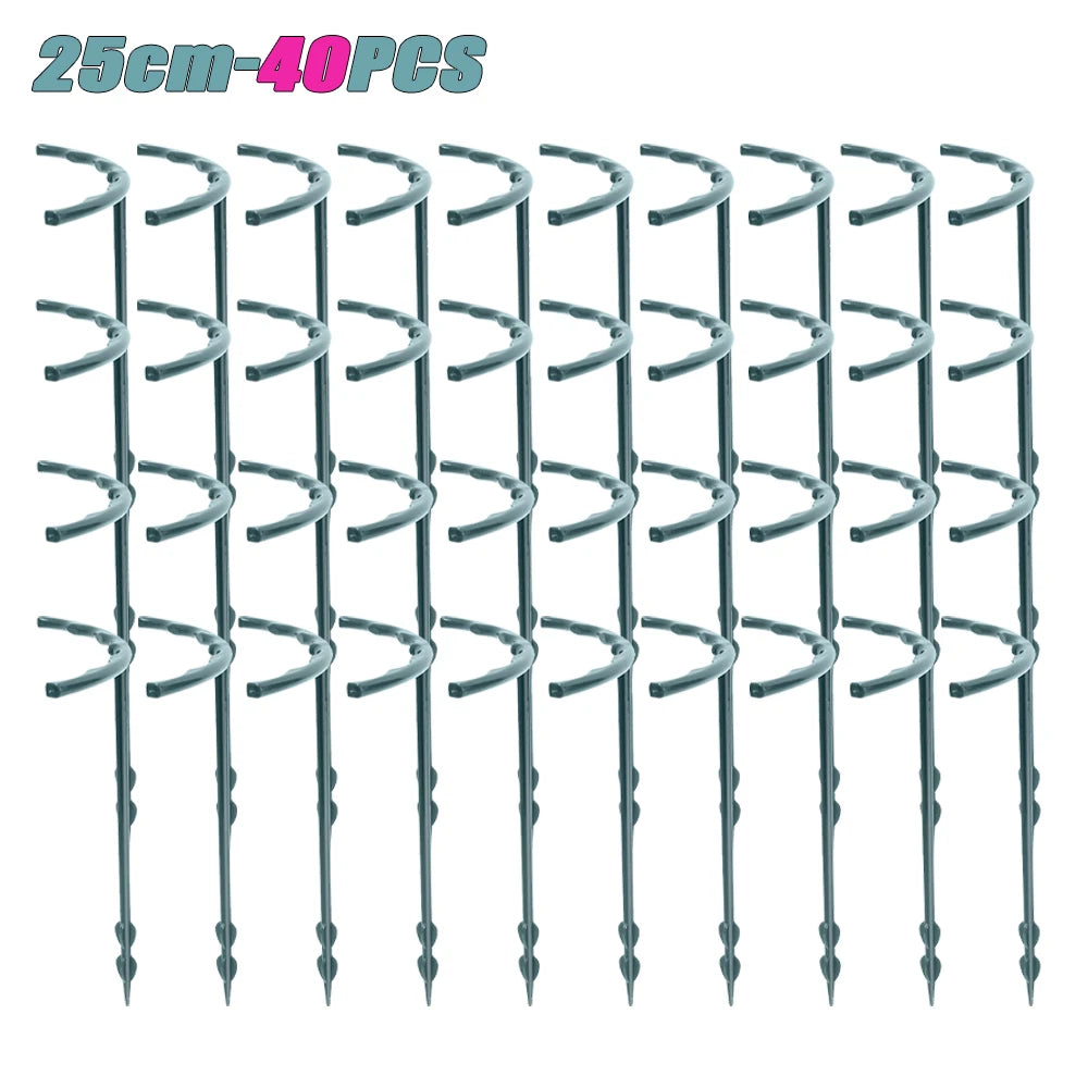 1-40PCS Modular Plant Support Stakes for Christmas Cactus Succulent Flower Pot Protective Caging Frame Garden Accessory Oasis Select 25cm-40pcs As Shown