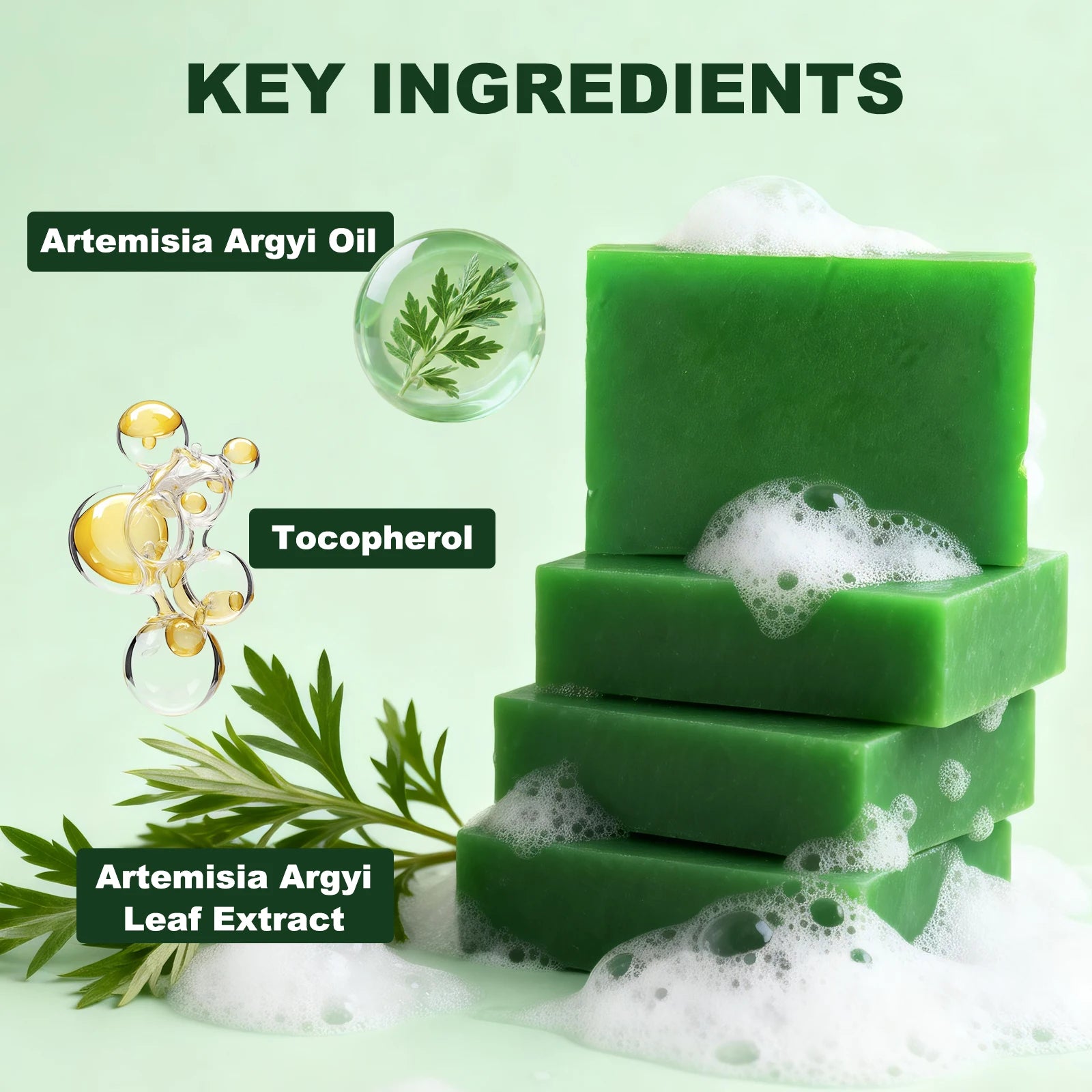 Natural Mugwort Soap – Herbal Hydrating Face & Body Bar Herbal Cleansing Soap Oasis Select