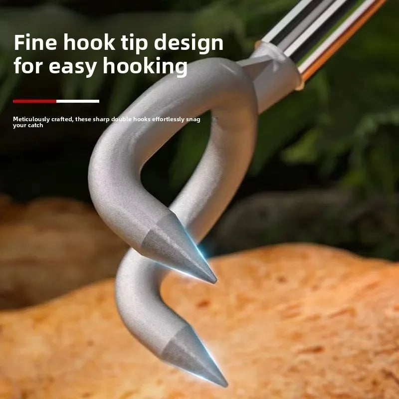 1-10PCTelescopic Mushroom Picking Tool Adjustable Foraging Rake for Wild Camping Hiking Portable Lightweight Outdoor Oasis Select