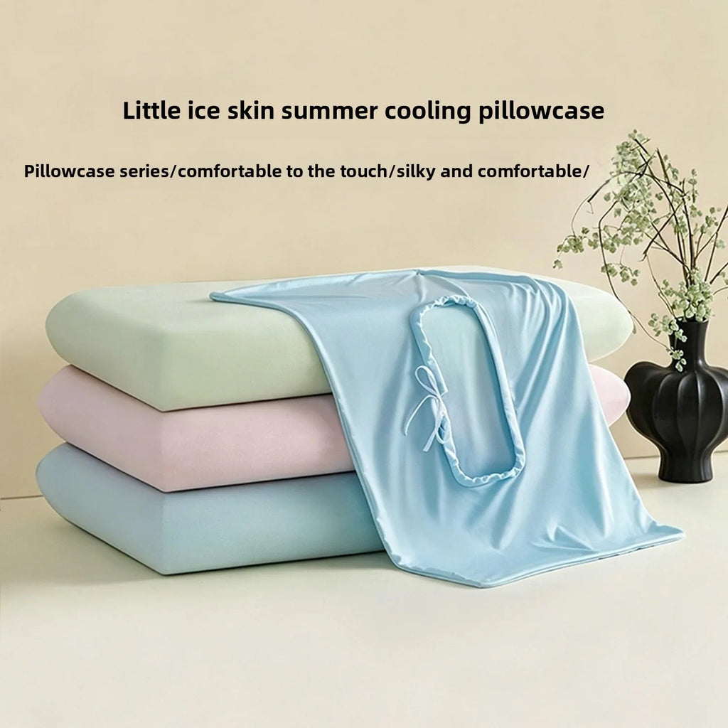1-10PCS Ice Silk Cooling Pillowcase for Memory Universal Inner Cover Summer Breathable Soft Durable Cold Feeling Washable Oasis Select