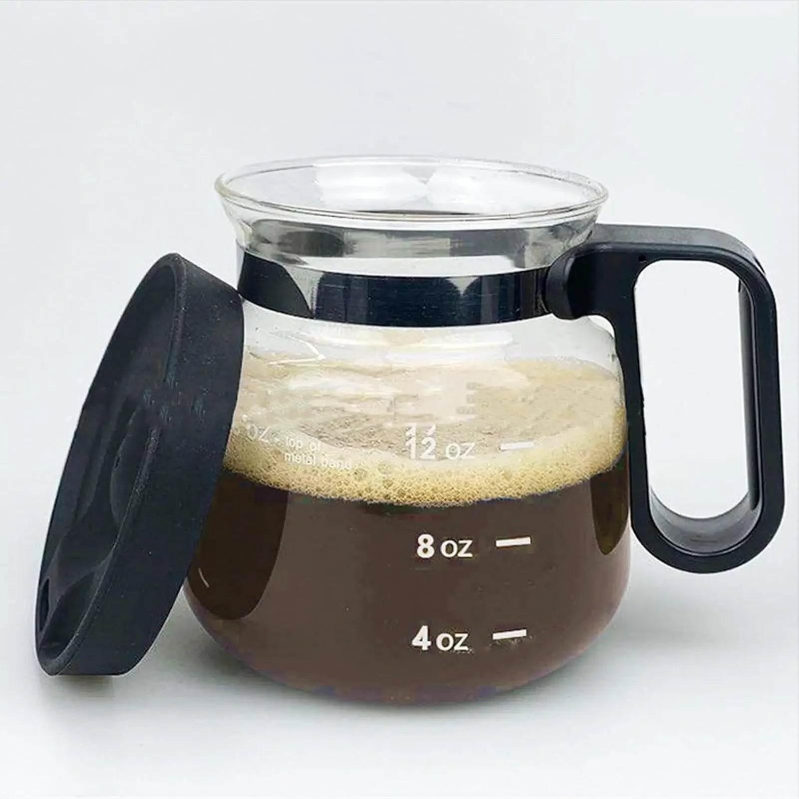Clear Glass Coffee Mugs 16oz Glass Coffee Cups Travel Mug Pot Drinking Cups with Lid for Hot Cold Beverage Milk Latte Cappuccino Oasis Select