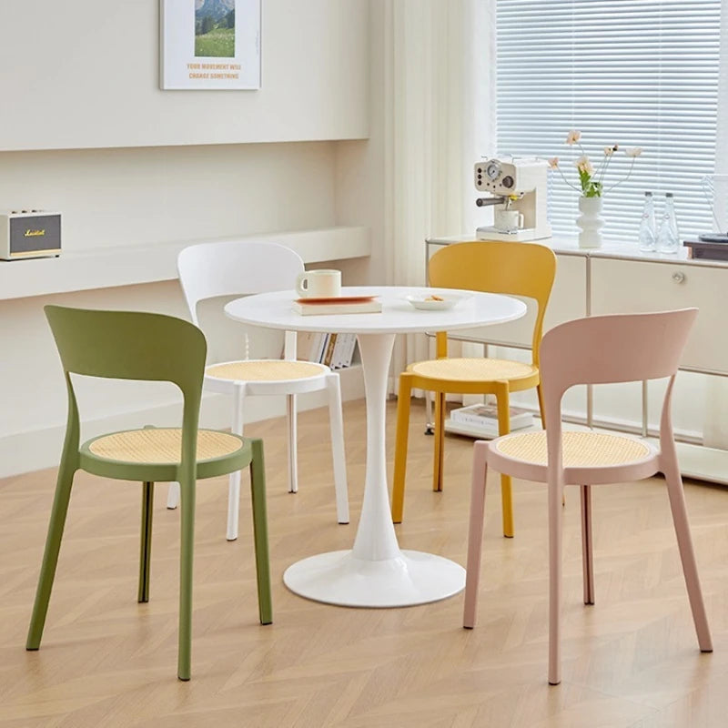 Nordic plastic chair simple dining chair home creative adult back chair modern Internet celebrity stackable desk chair Oasis Select