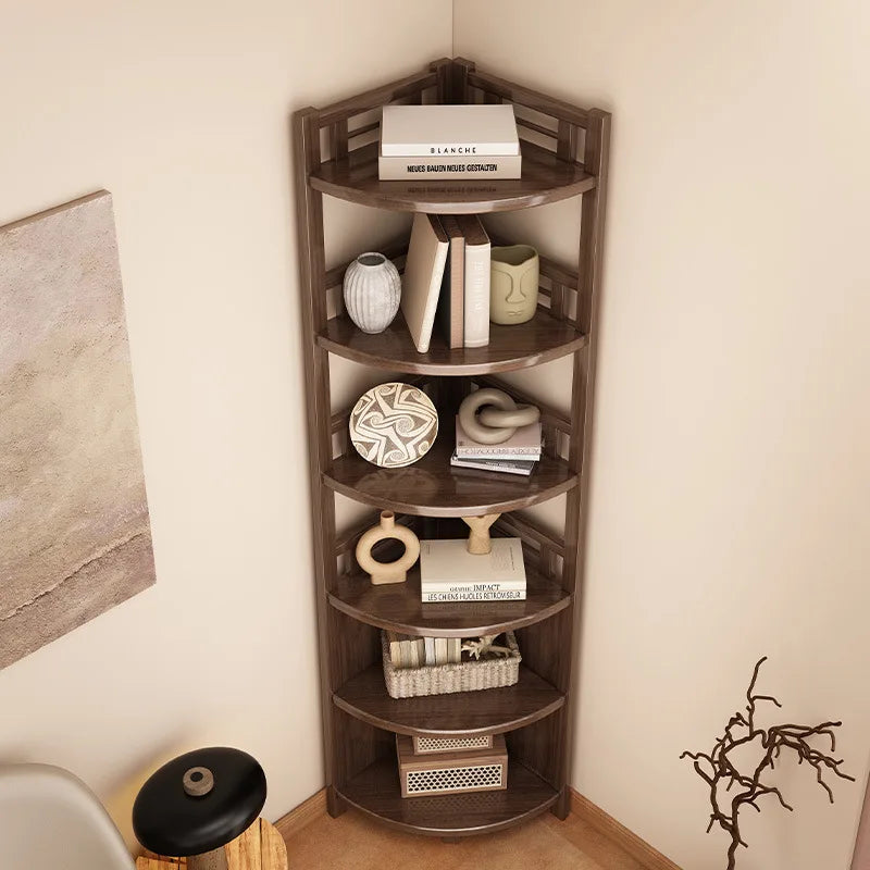 Corner rack Multi-layer triangular storage shelf Living room floor-to-wall cabinet Kitchen corner tripod Oasis Select