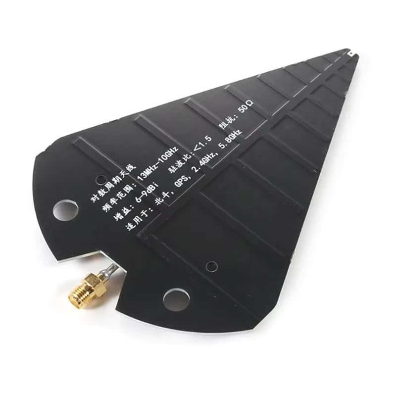 WISH HT5 Portable Log Periodic Antenna 1300Mhz-10Ghz Wideband High Gain 6-9Db 50Ω For VHF UHF SHF Communication Radar Oasis Select