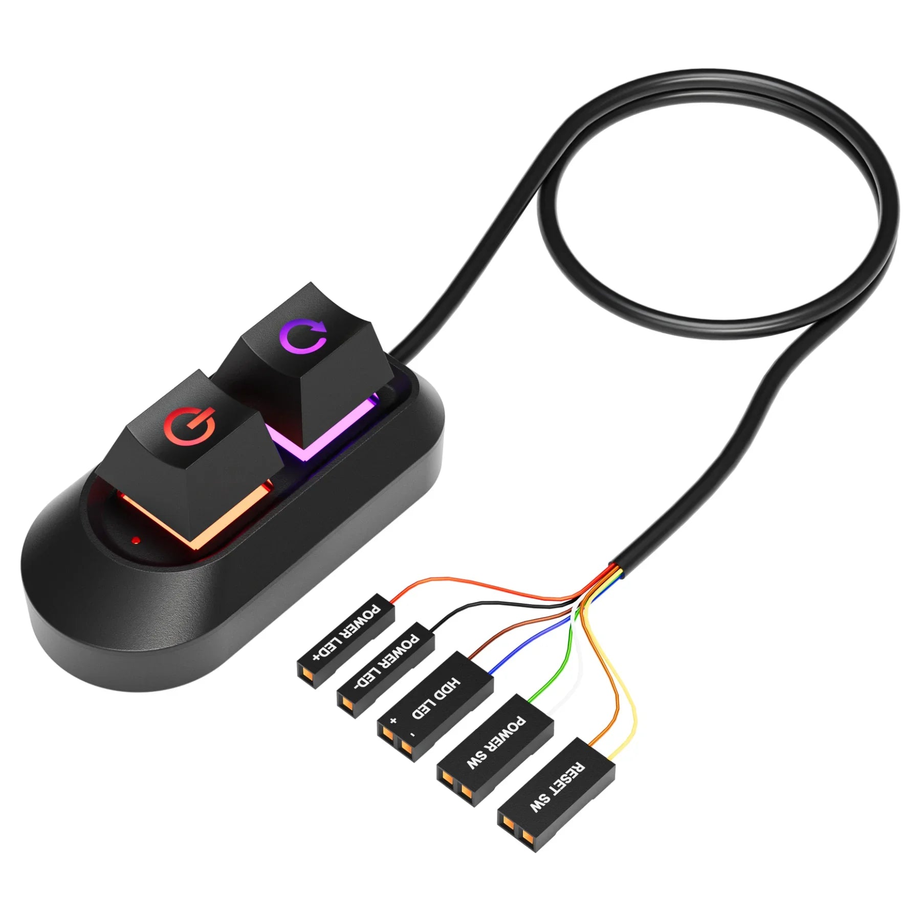 Mechanical Desktop Power Switch External Start Computer Switch On/Off and Reset Button Extension Cable PC Power Button Switch Oasis Select RGB Button