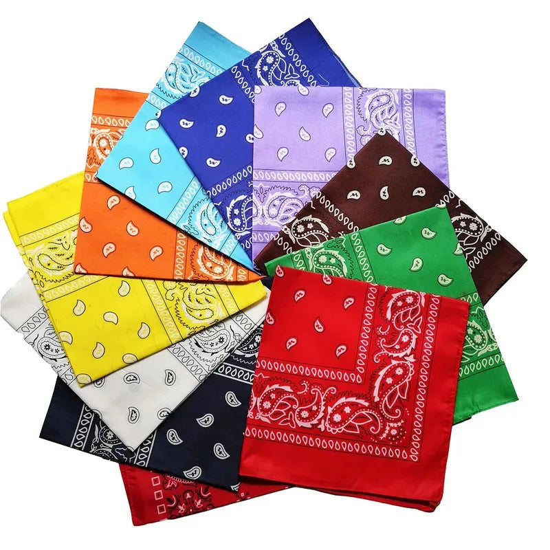 1/4/6Pcs Fashion Hip HopBlend Bandana Square Scarf Black Red Paisley Headband Printed For Women/Men/Boys/Girls Oasis Select