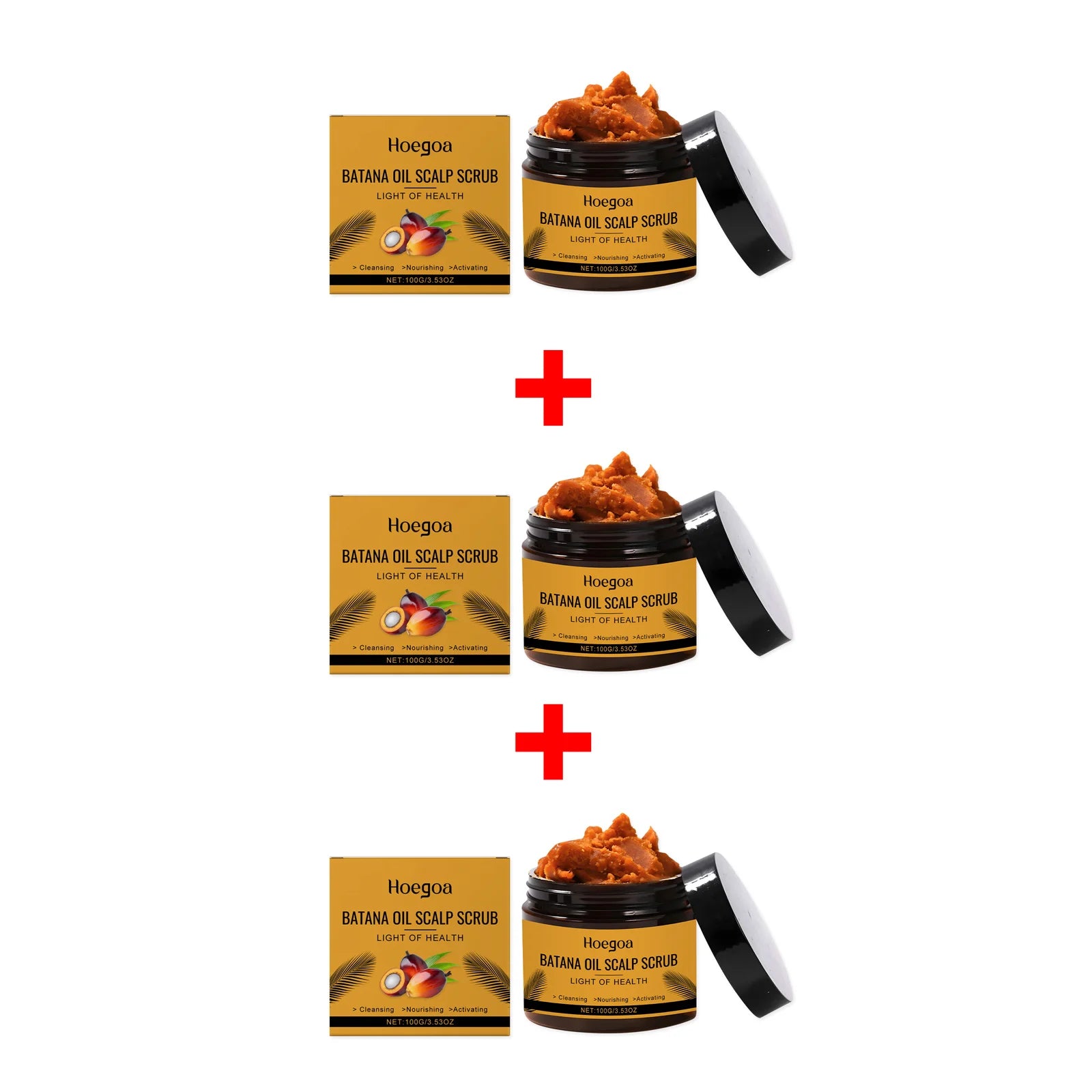 Batana Oil Scalp Scrub Control Dandruff Removal Repair Damaged Oasis Select 3pcs