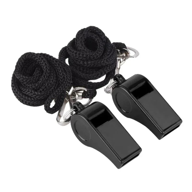 High Quality Black Whistle Referee Game Halter Whistle Outdoor Travel Hiking Whistle Suitable for Basketball Volleyball Games Oasis Select