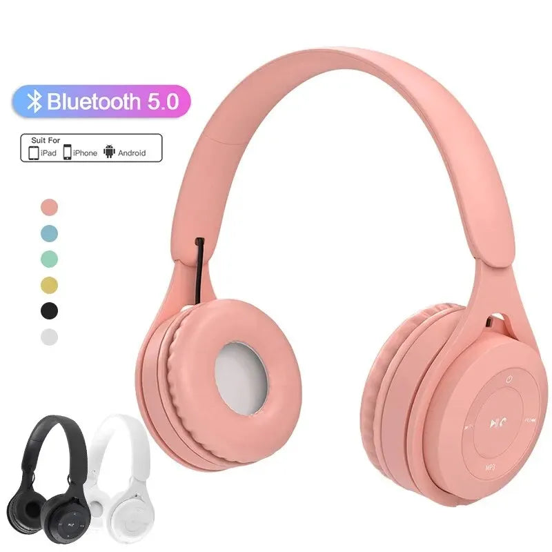 Y08 Headphone Bluetooth Headset Earphone Wireless Headphones Stereo Foldable Sport Gaming Macaron Headphones for Android IOS Oasis Select