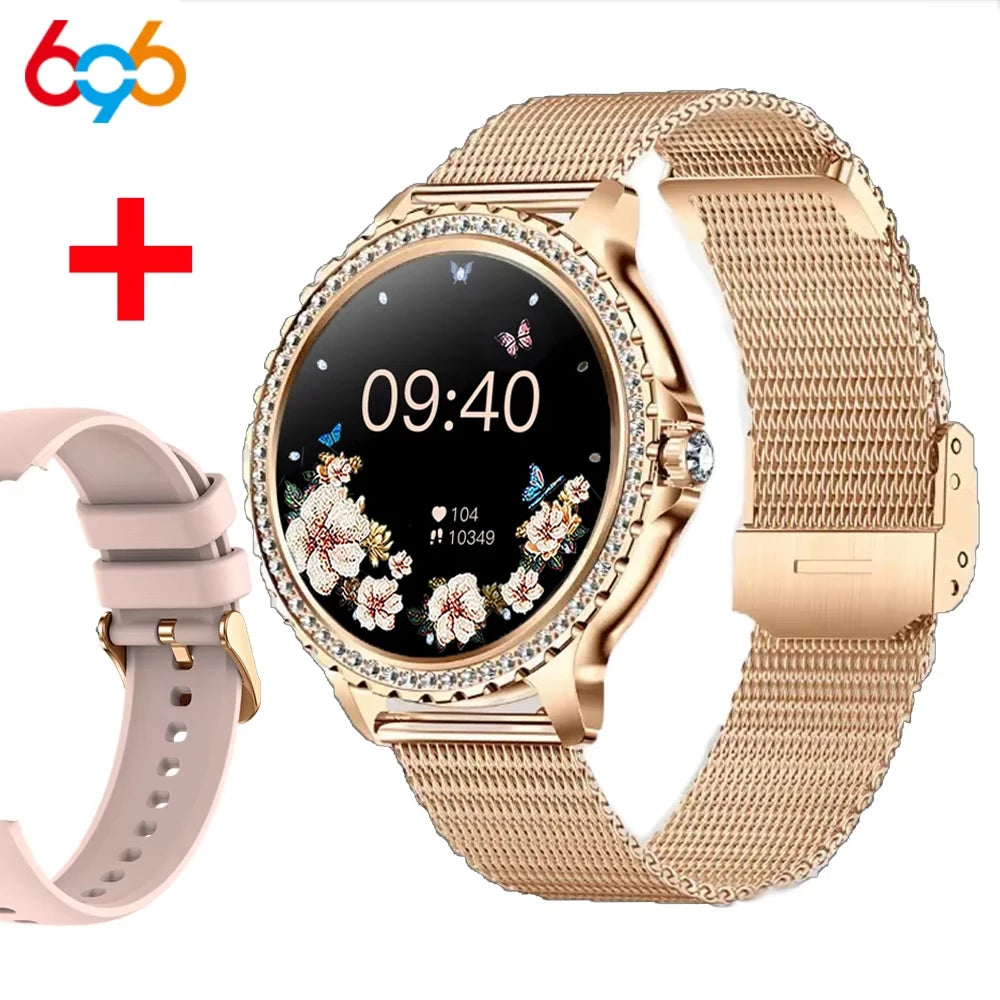 Blue Tooth Call Woman Smart Watches Lady Sports Fitness Bracelet Waterproof Body Temperature Smartwatch For Android IOS Oasis Select GDGDM