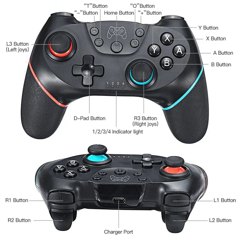 AyeBeau Wireless Bluetooth Gamepad for Nintendo Switch & PC