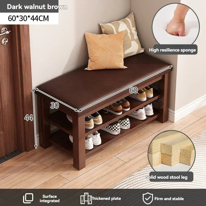 Shoe changing stool at the entrance, shoe wearing stool at the entrance, integrated seating stool, soft bag shoe rack, and seate Oasis Select 60cmA model