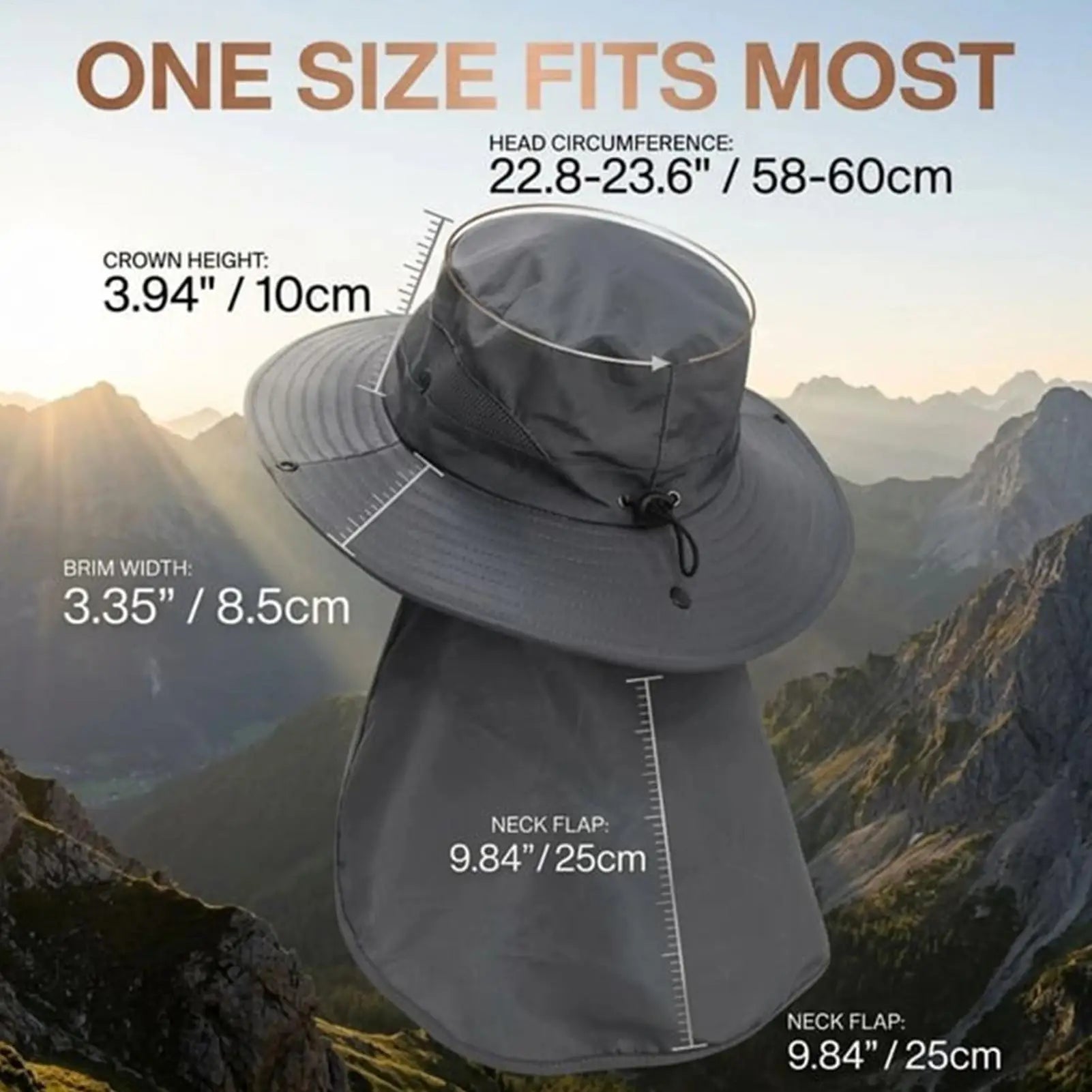 1PC Summer Sun Hats UV Protection Outdoor Hunting Fishing Cap For Men Women Hiking Camping Visor Bucket Hat Neck Flap Fisherman Oasis Select