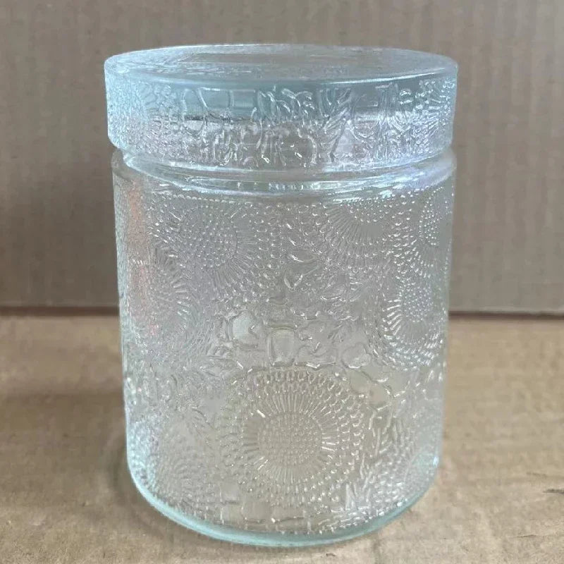 Glass Storage Jar with Lid Candle Empty Cup Storage Container Home Decoration Diy Candle Storage Box Living Room Decoration Oasis Select transparent