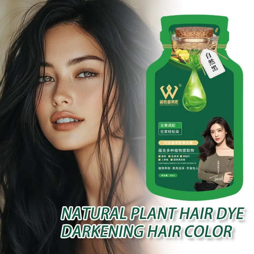 30ml X10PCS Natural Plant Hair Dye, New Botanical Bubble Hair Dye Shampoo for Grey Hair Coverage Coloring Conditioner Shampoo Oasis Select