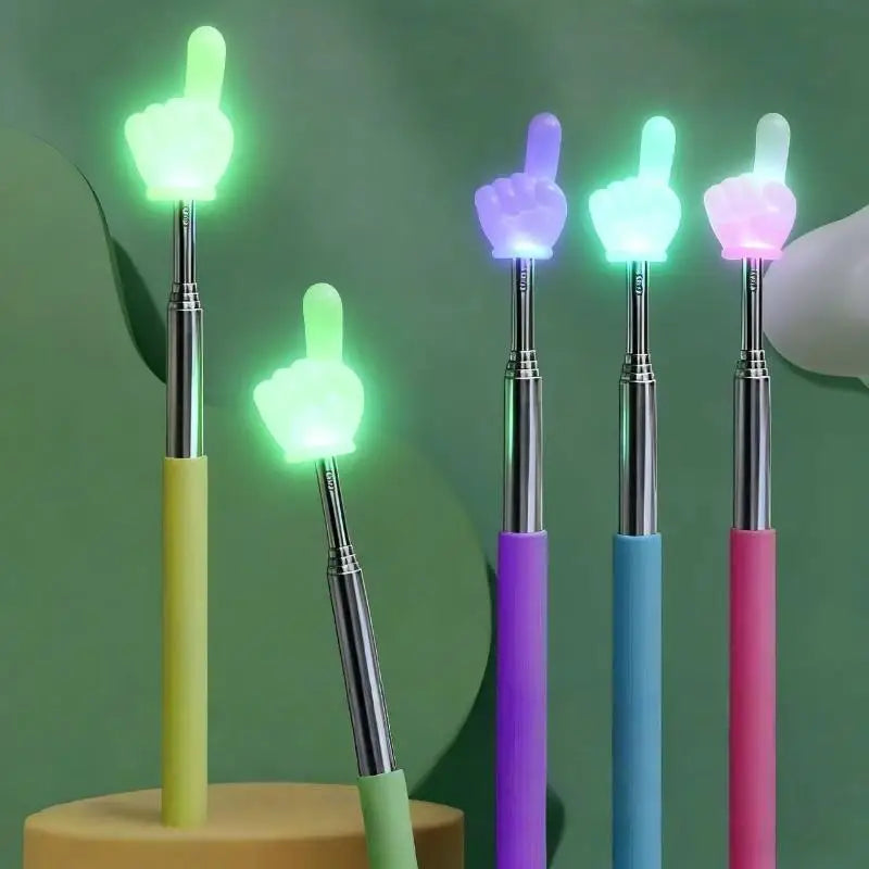 5/10Pcs Glow-In-The-Dark Retractable Finger Reading Stick For Reading,Teaching Stick Finger Reading Stick School Office Supplies Oasis Select