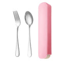 3/4pcs Portable Stainless Steel Cutlery Suit with Storage Box Chopstick Fork Spoon Knife Travel Tableware Set Camping Cutlery Oasis Select Red B