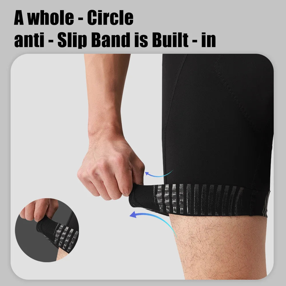 X-TIGER Men Cycling Shorts120 High Density Buffering Cushion Cycling Bib Pants MTB Road Bike 8 Hours Long Distance Cycling Pants Oasis Select