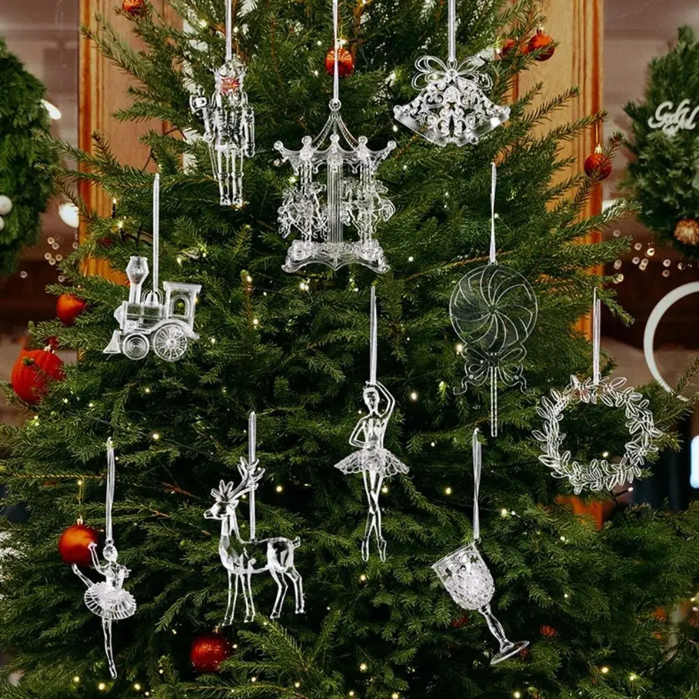 Clear Acrylic Christmas Ornaments – Transparent Hanging Pendants