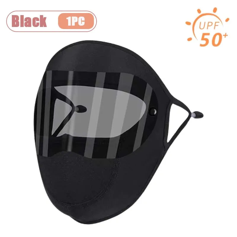 UPF 50+ Full Face Cover Mask with Goggles | UV & Dust Shield