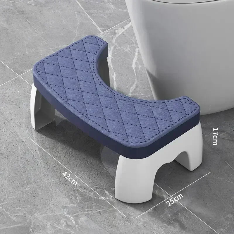 Toilet seat Thickened Home Bathroom Non-Slip Stool Ottoman Children Elderly Toilet Commode Bathroom Footstool Oasis Select Blue