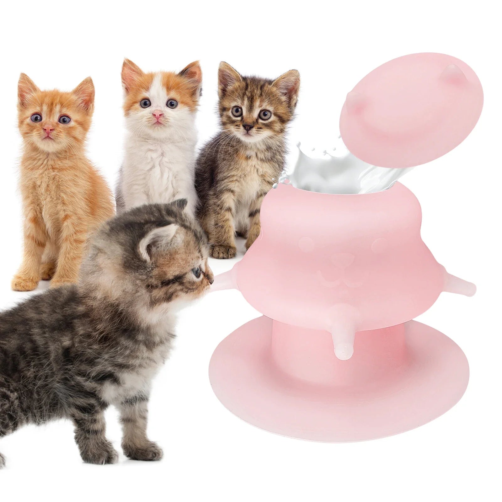 2025 New Kitten Feeding Device, 7.78 oz, with 4 soft and durable silicone pacifiers for easy feeding pet products cat dog Oasis Select