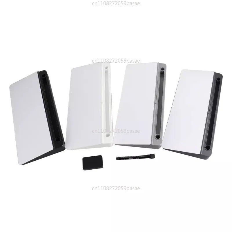 Glass Desktop Whiteboard – Light Gray Writing & Message Board