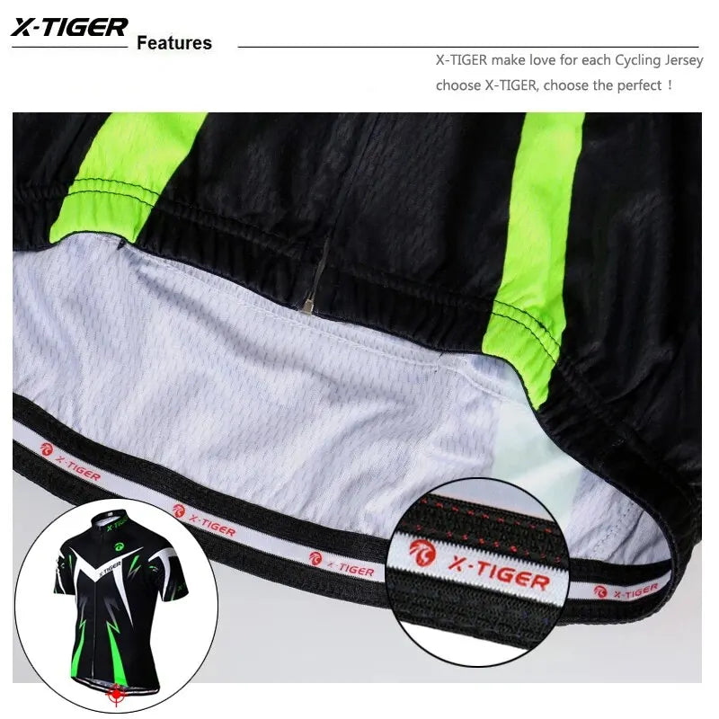 X-Tiger Pro Cycling Jerseys Ropa Ciclismo Mountain Bike Clothing Quick-dry Men's Racing Bicycle Clothes MTB Sportswear Oasis Select